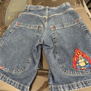 Jnco flaming Buddha Jorts